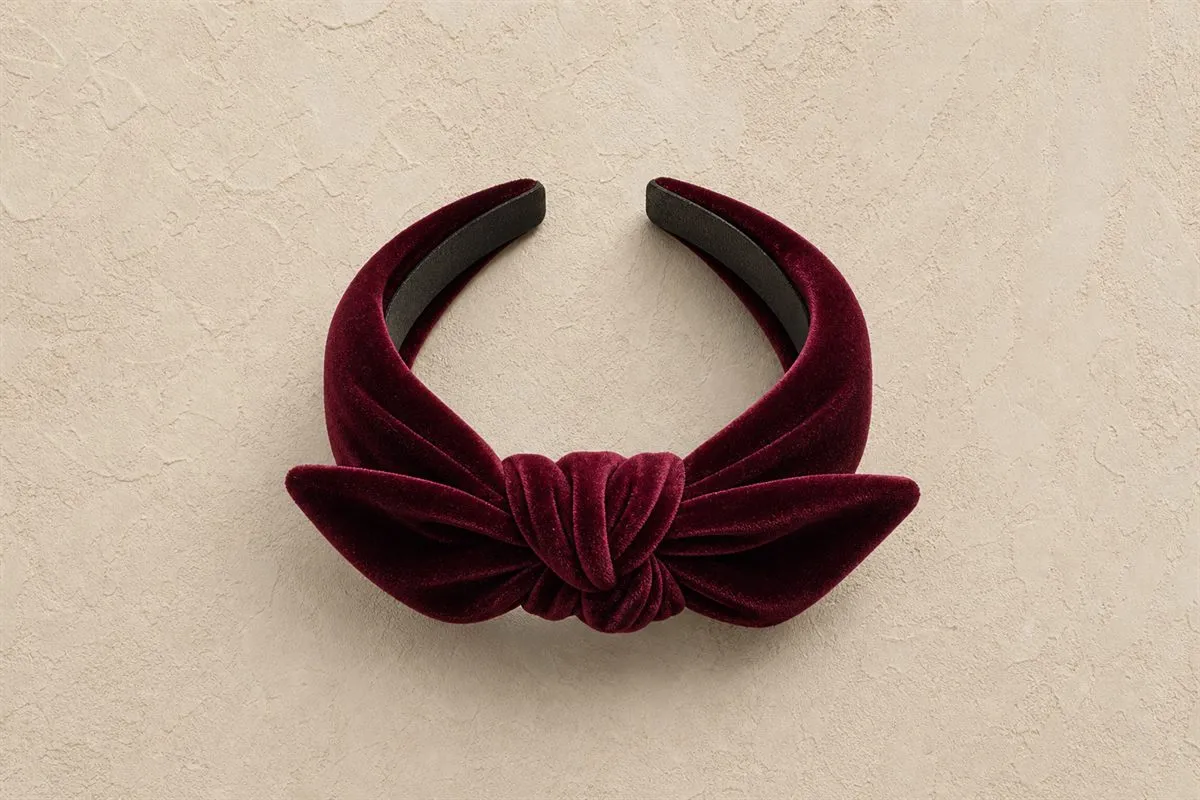 Iconique Bandeau Cheveux Noué Velours — Iconique
