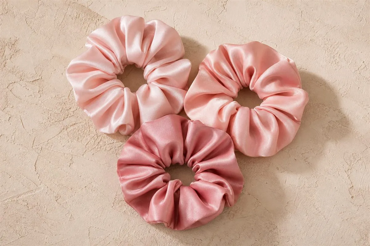 Lot de 3 Chouchous en Soie N°04