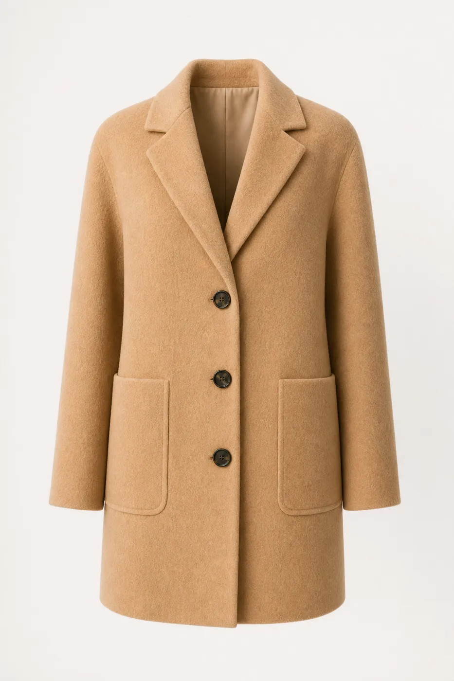 Manteau Court en Laine et Cachemire Essentiel