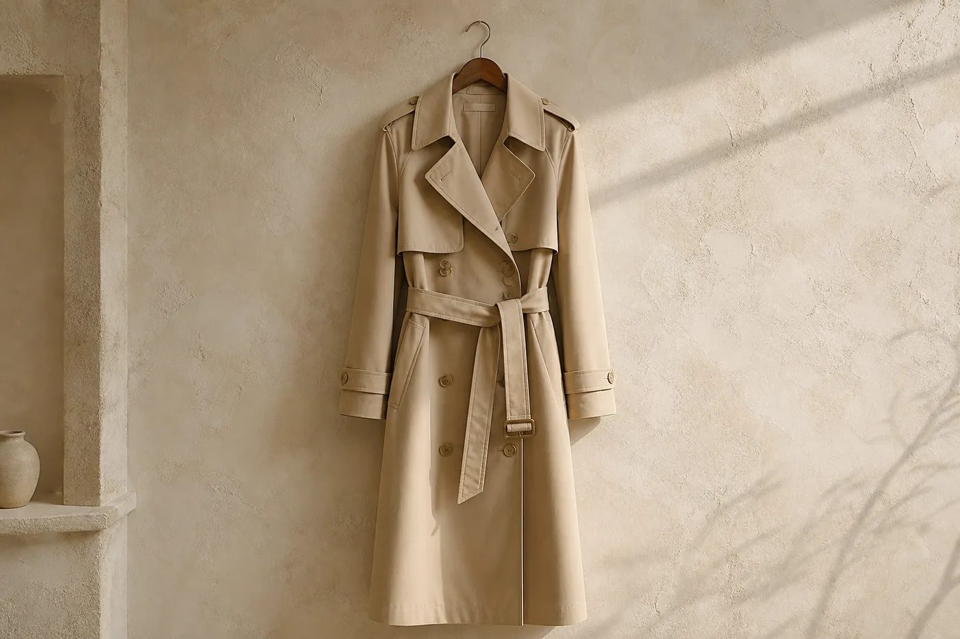 Trench Long en Coton Mastic
